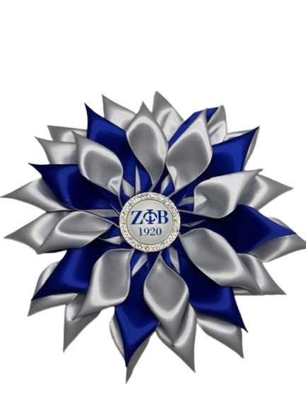 Blue/ White Brooch