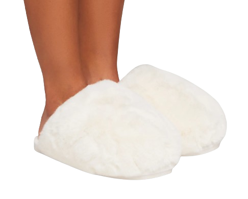 White Closed Toe Slippers