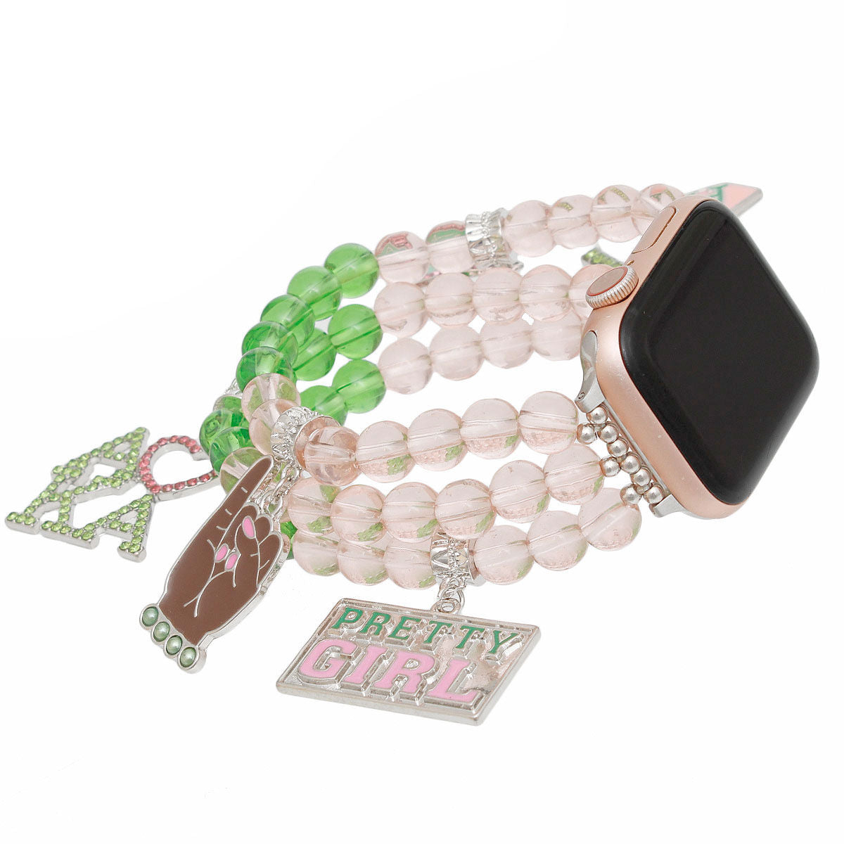 AKA Pink Green Glass Watch Band for Women Only Took Five