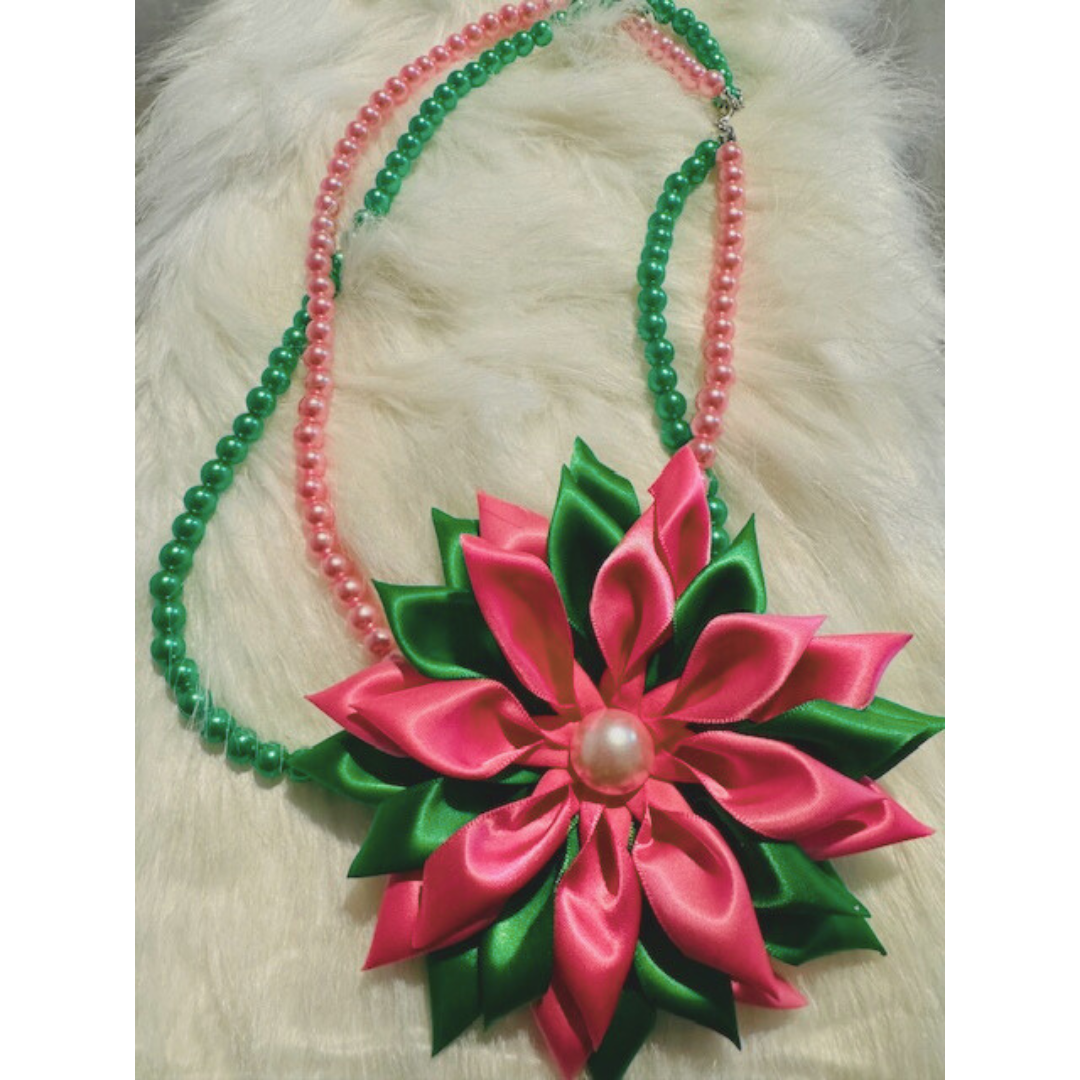 Aka Flower Necklace