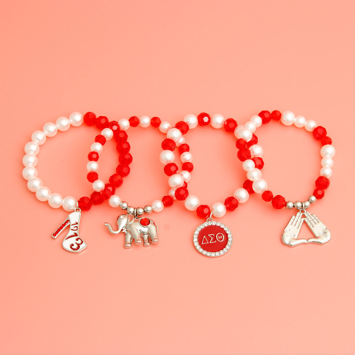 Delta Bracelets Stack Bracelet Set Delta Sigma Theta Bracelet DST