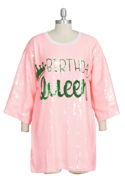 Birthday Queen Shirt Dress