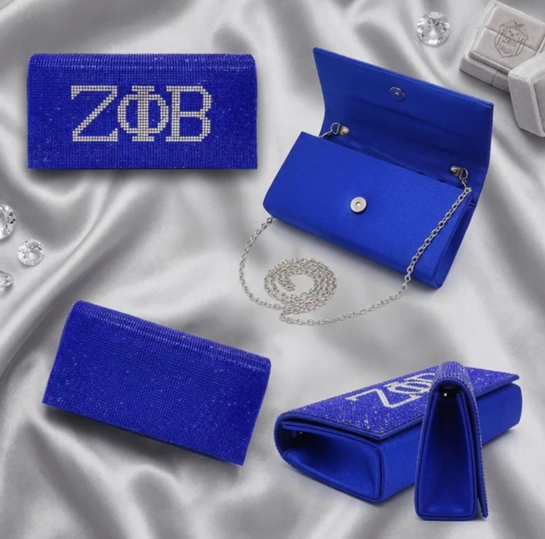 Zeta Phi Beta Blue Crossbody / Evening bag-thumbmail-1