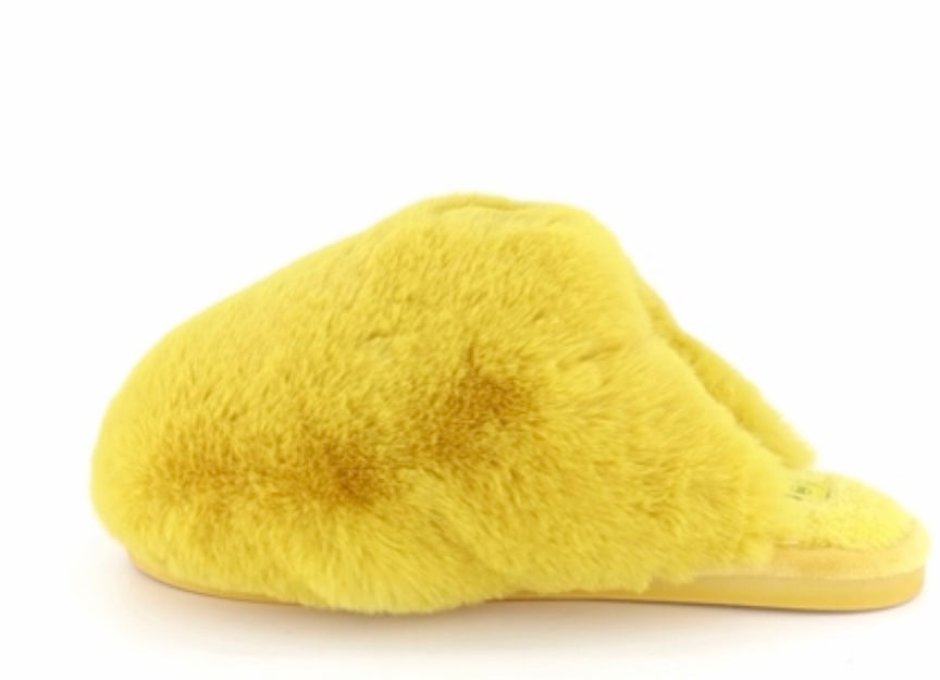 Gold Closed Toe Slippers