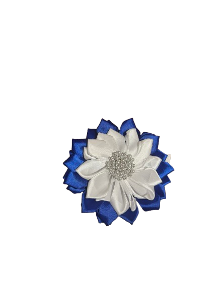 Pearl Blue/ White Brooch