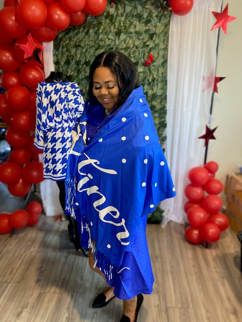 Zeta Phi Beta Finer Polka Dot Shawl/ Scarf