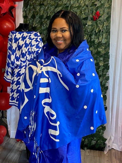 Zeta Phi Beta Finer Polka Dot Shawl/ Scarf (view 4)
