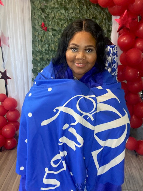 Zeta Phi Beta Finer Polka Dot Shawl/ Scarf (view 3)