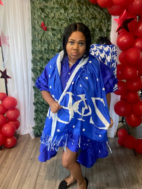 Zeta Phi Beta Finer Polka Dot Shawl/ Scarf (view 8)