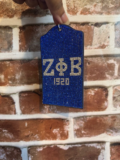 ZPB Blue Sparkling Sorority ID Badge Holder