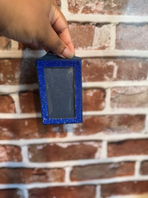 ZPB Blue Sparkling Sorority ID Badge Holder