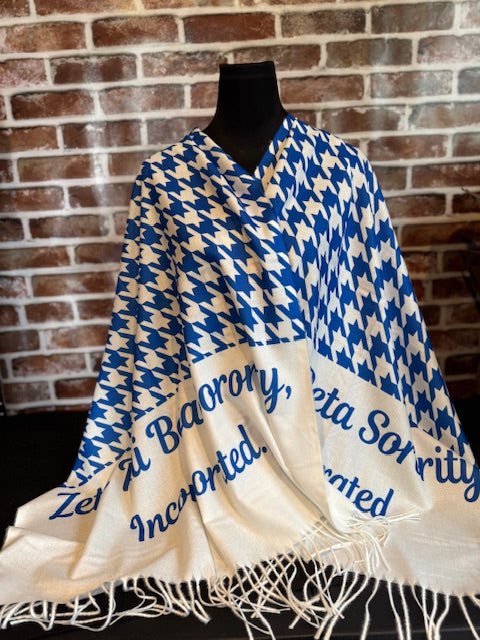 Zeta Phi Beta Houndstooth Shawl (view 2)