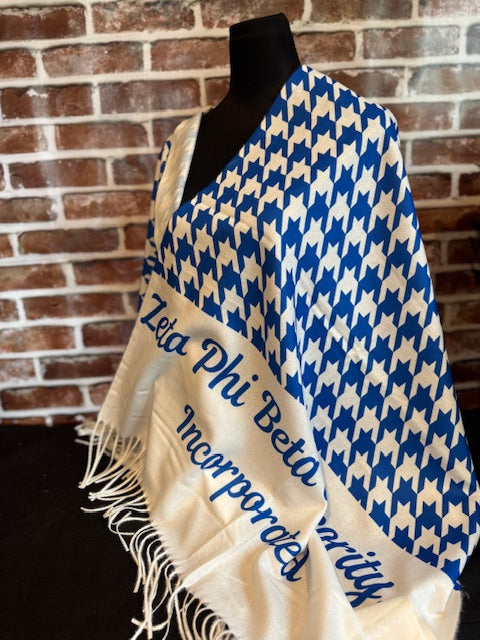 Zeta Phi Beta Houndstooth Shawl (view 6)