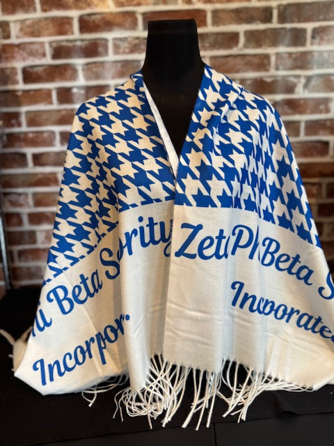 Zeta Phi Beta Houndstooth Shawl