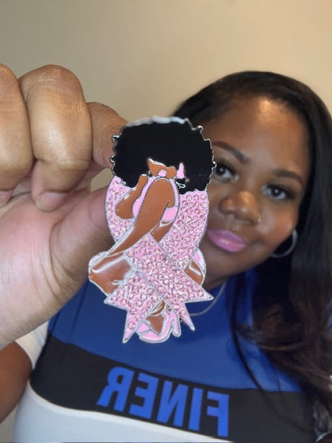 Queen Breast Cancer Pin