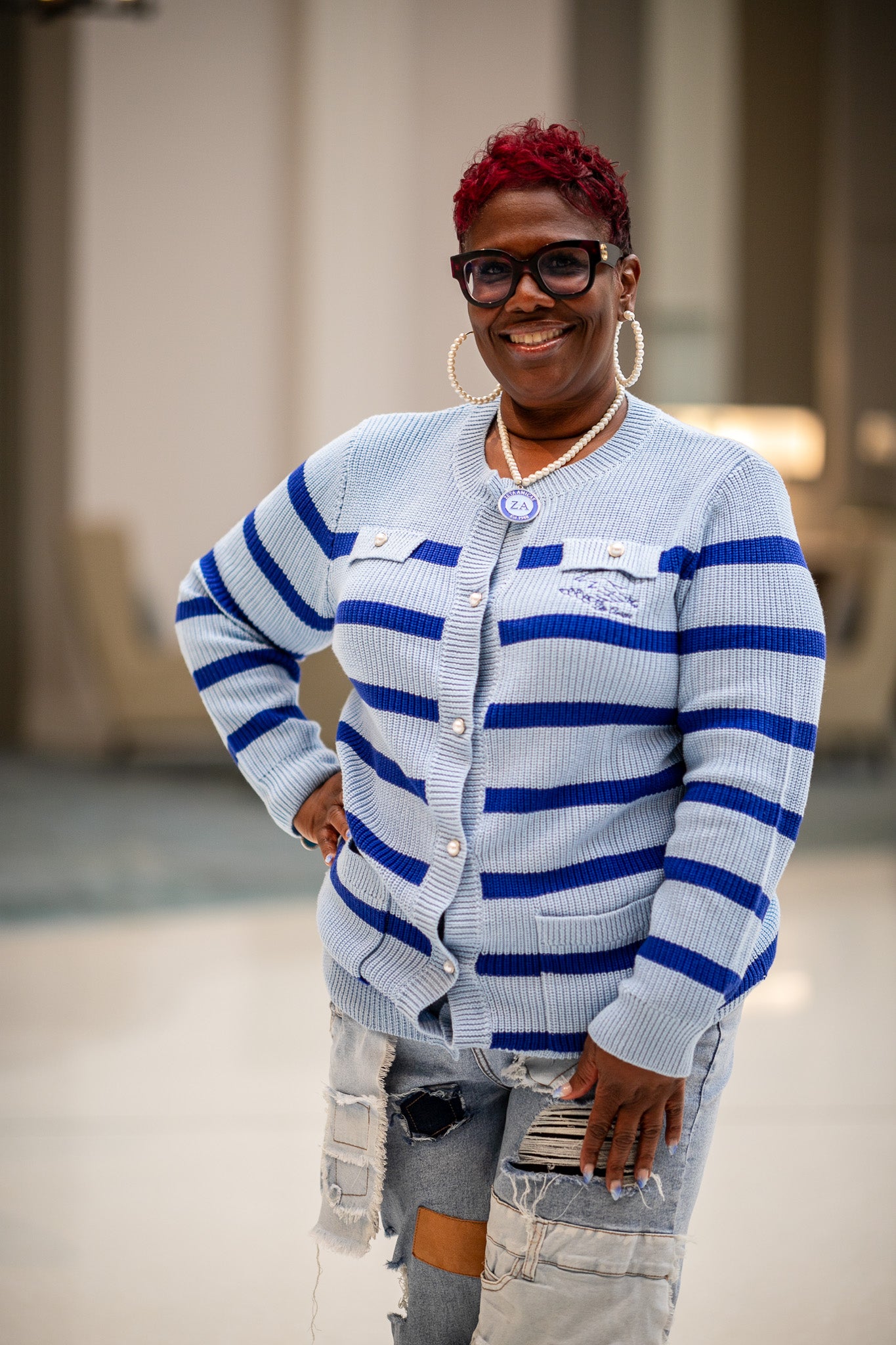 The AMICAE Pearl Button Cardigan-thumbmail-2
