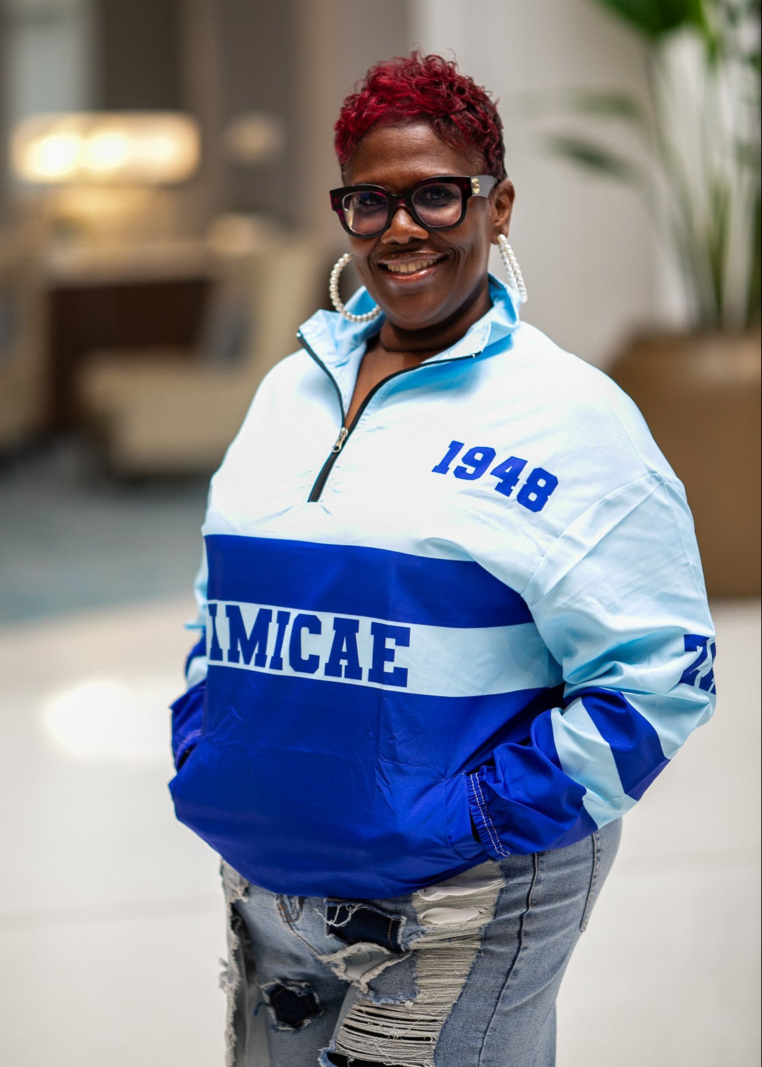 The AMICAE 1948 Quarter-Zip Windbreaker-thumbmail-1
