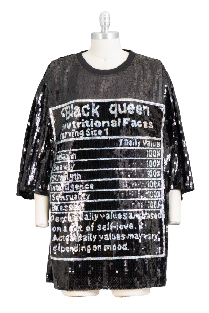 Black Queen Sequin Tunic