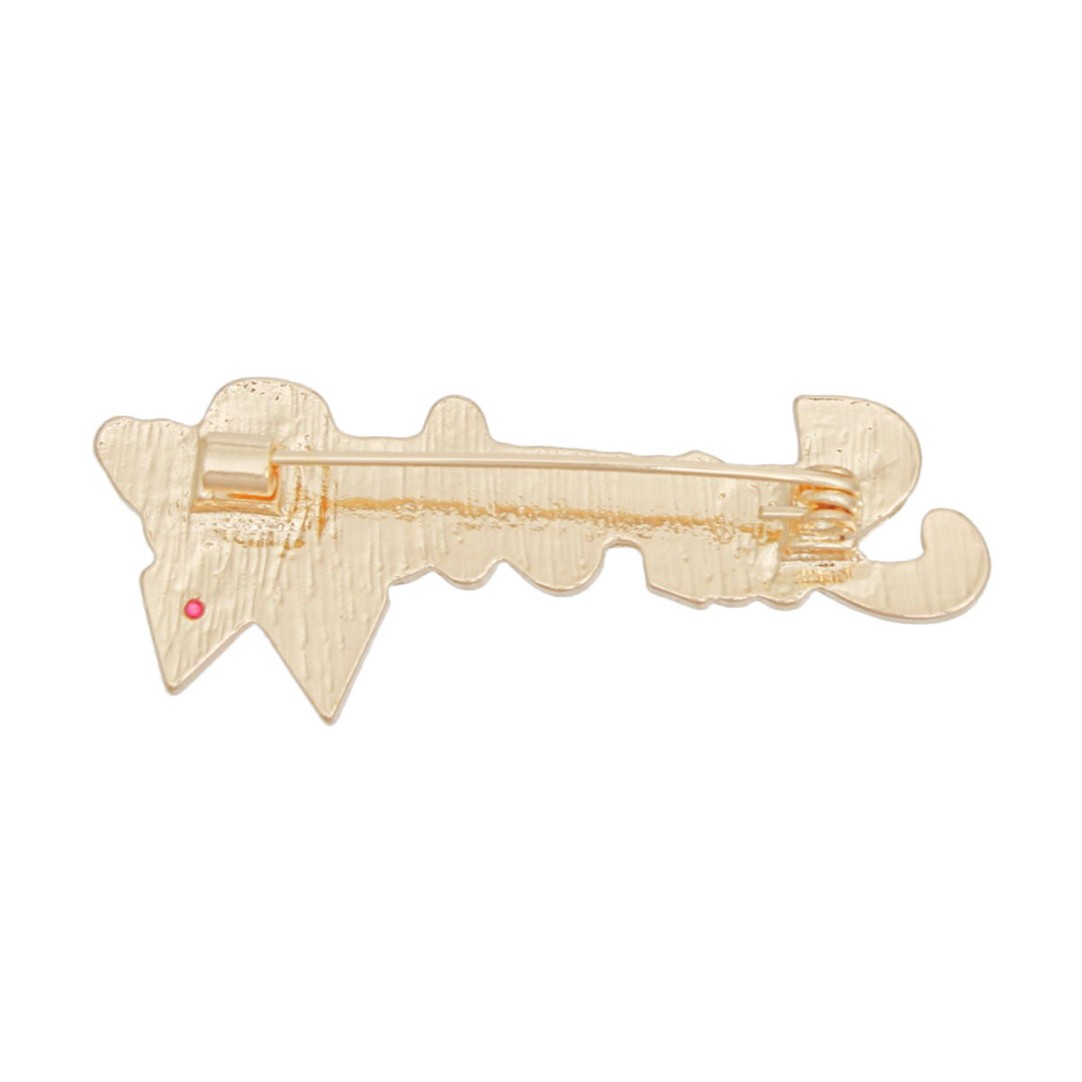 Breast Cancer Brooch Gold White Pink Ribbon Survivor Pin