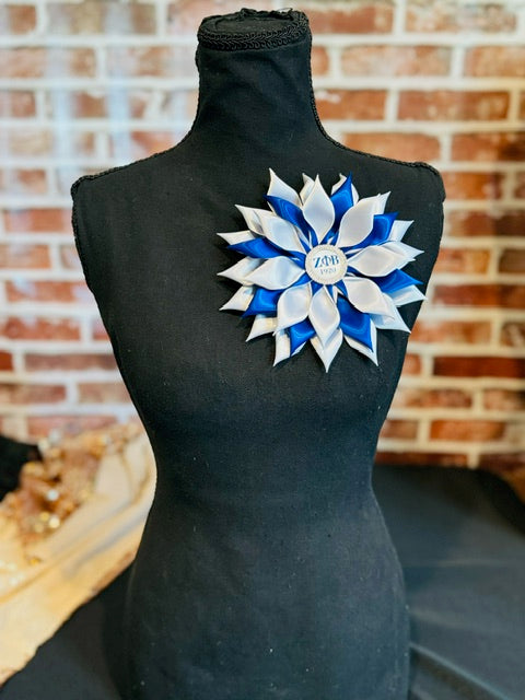 Blue/ White Brooch