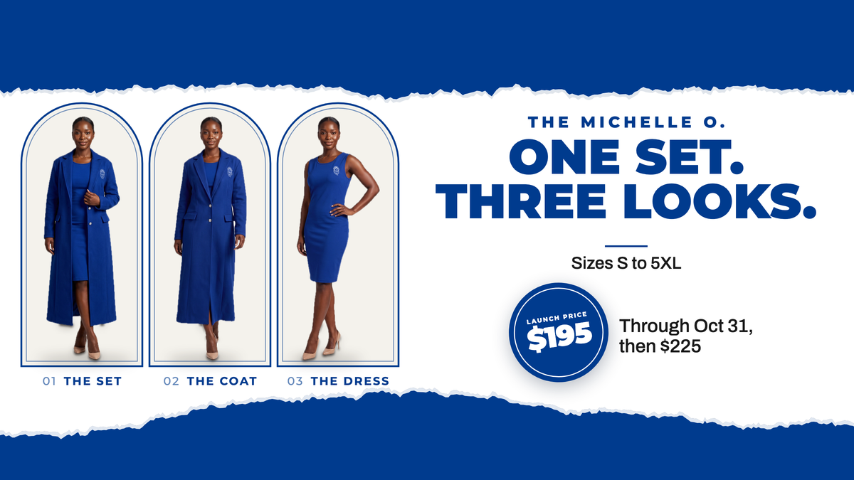 The Michelle O. coat and dress set: one set, three looks, launch price $195