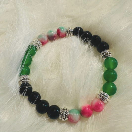 Aka Tye-Die Stone Bracelet