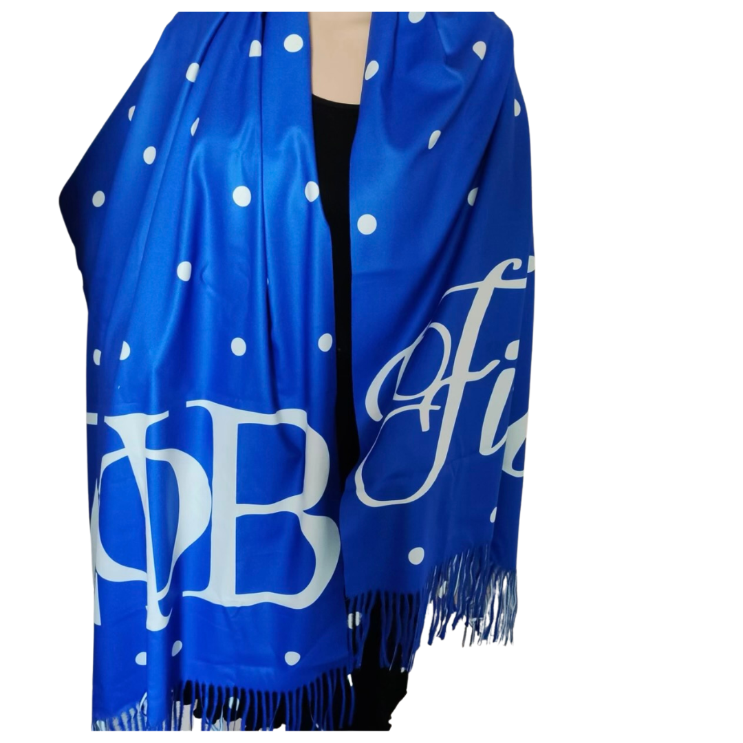 Zeta Phi Beta Finer Polka Dot Shawl/ Scarf (view 9)