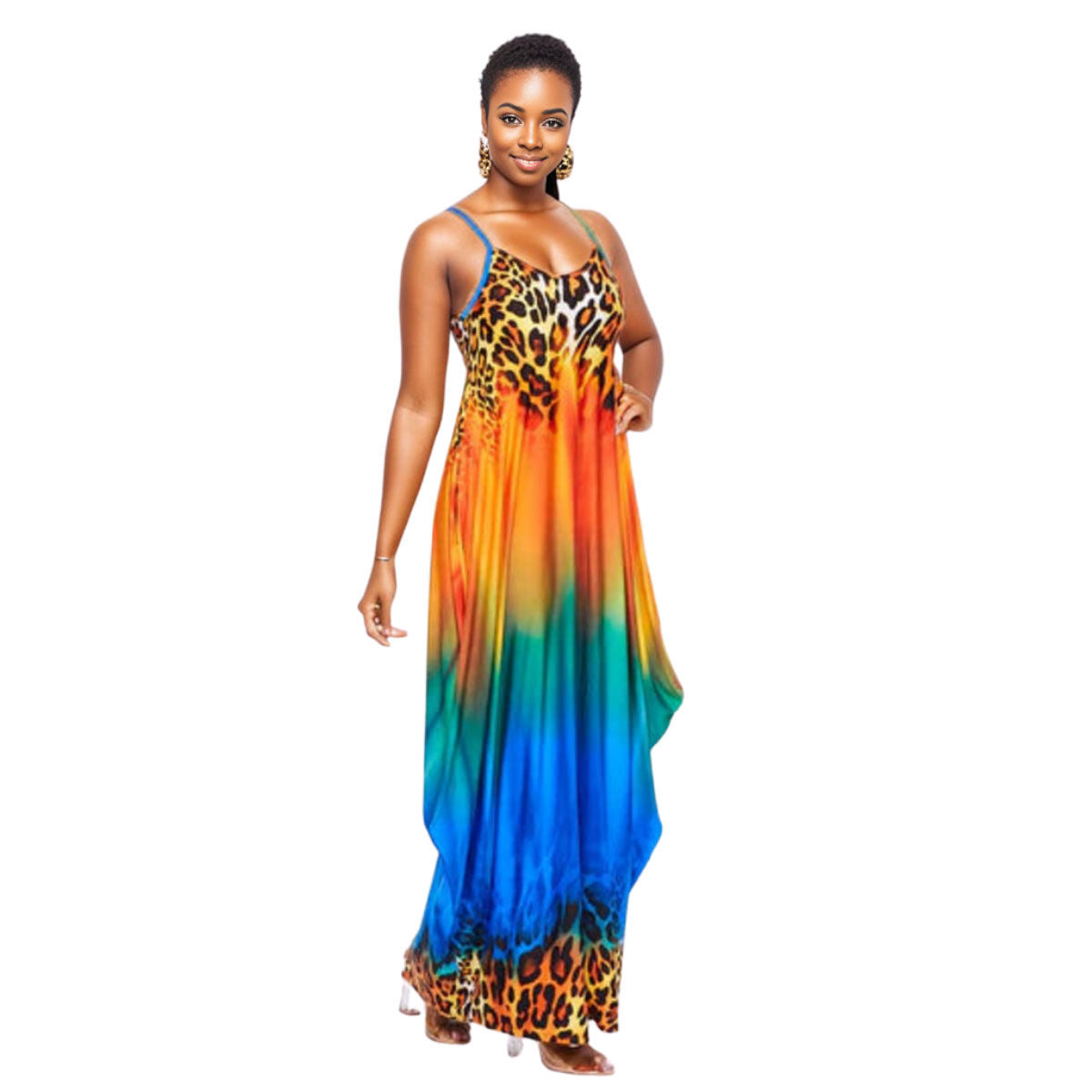 5XL Rainbow Cami Dress