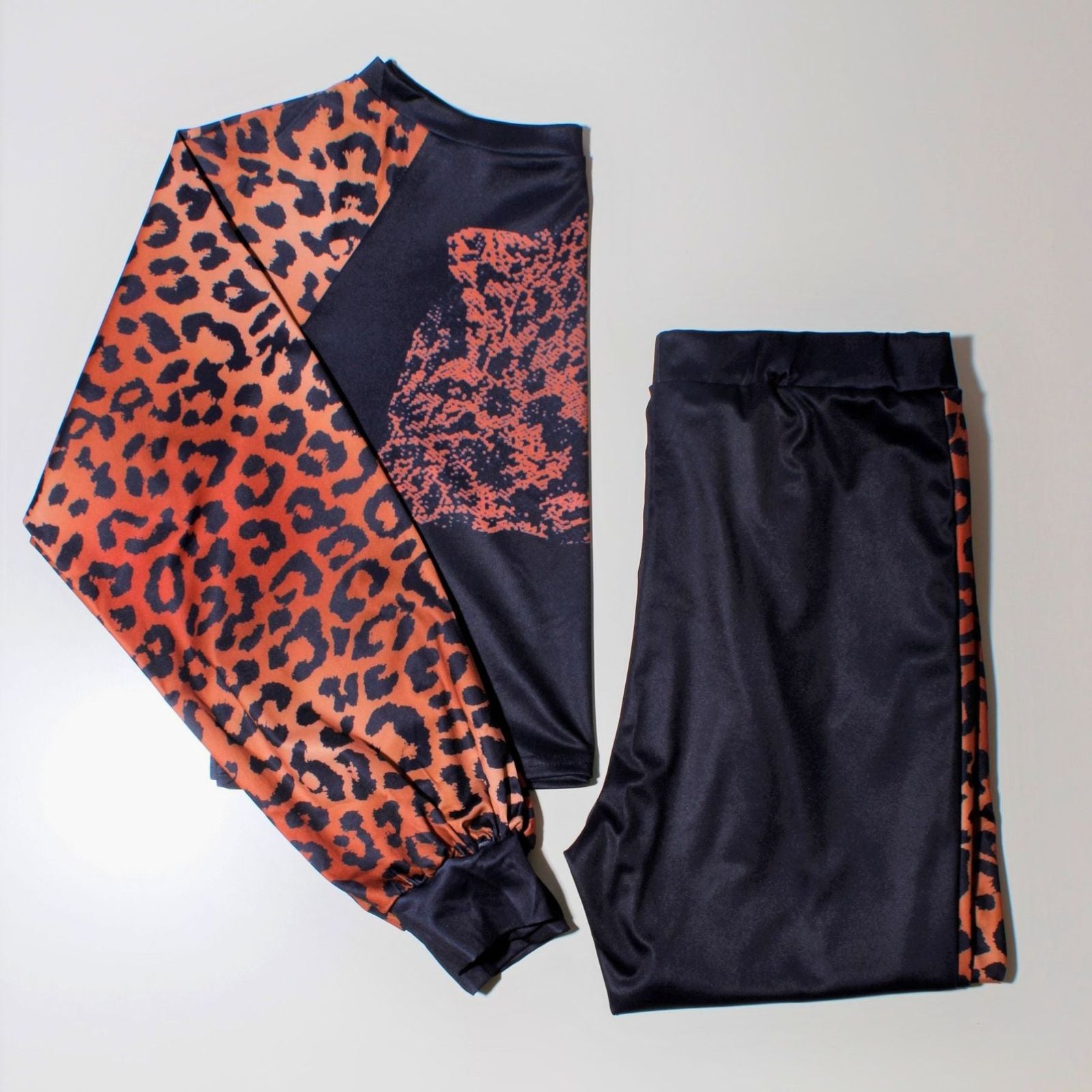 3XL Cheetah Top Pants Set