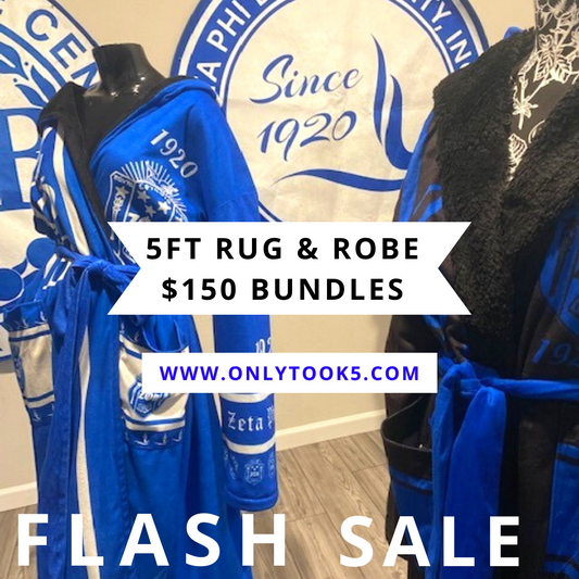 $175 5ft Rug and Robe Bundle
