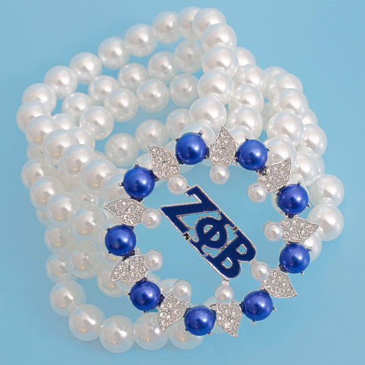 Bracelet White Pearl ZPB 5 Strand for Women
