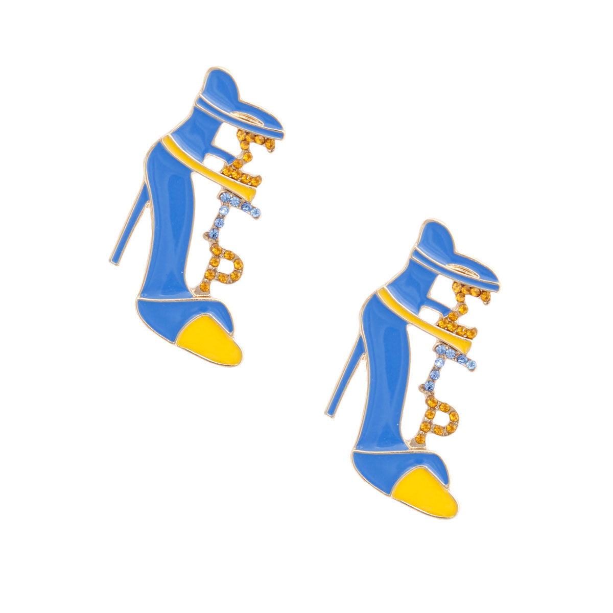 Gold Blue Sigma Heel Studs