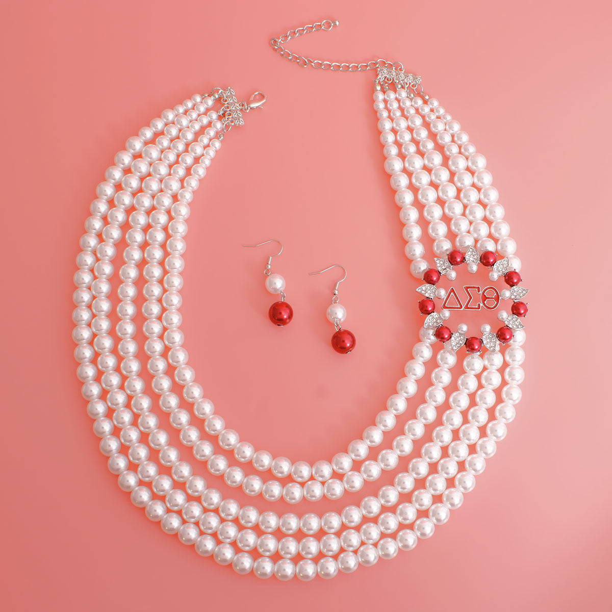 Necklace White Pearl Delta Set for Women