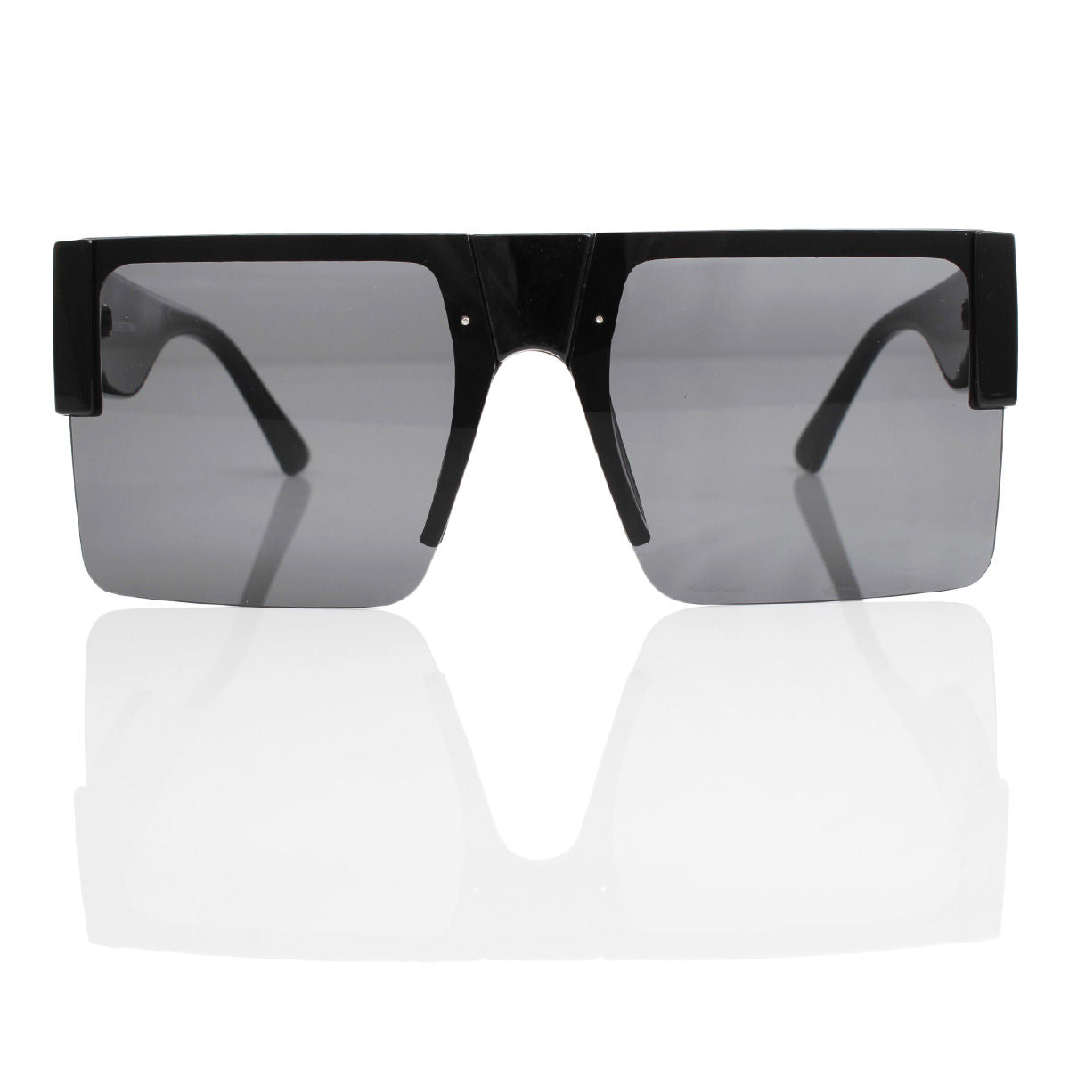 Sunglasses Square Black Flat Top Eyewear for Women