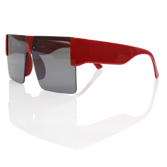 Sunglasses Square Red Flat Top Eyewear for Women