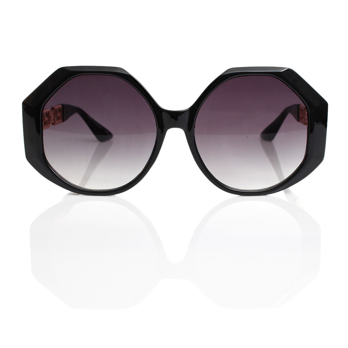 Sunglasses Square Black Greca Eyewear for Women