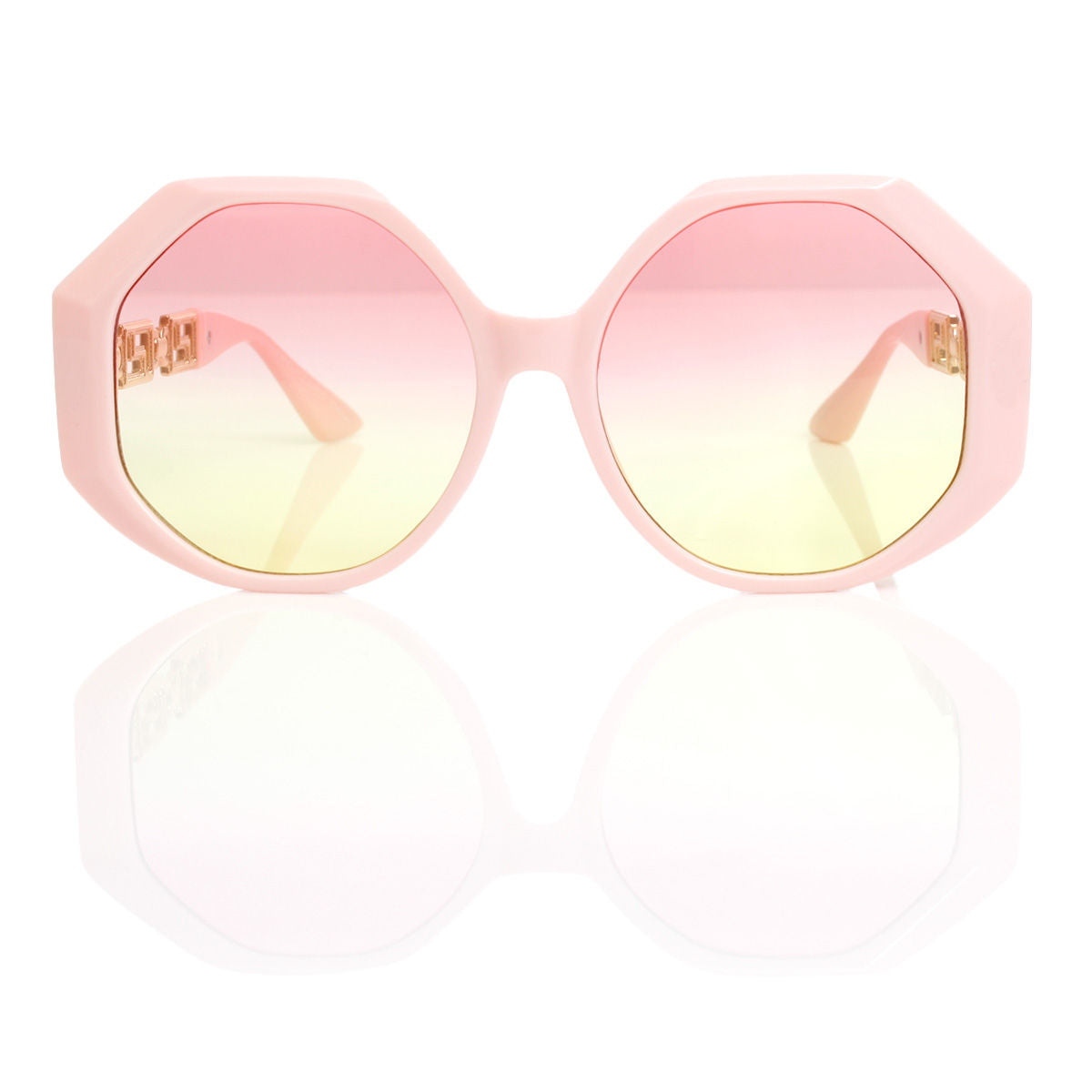 Sunglasses Square Pink Greca Eyewear for Women