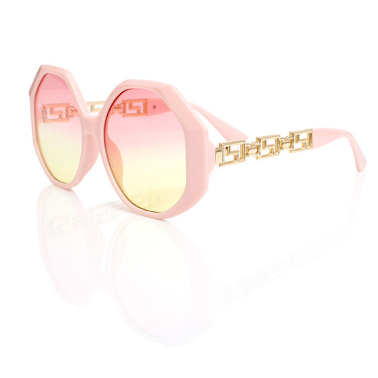 Sunglasses Square Pink Greca Eyewear for Women